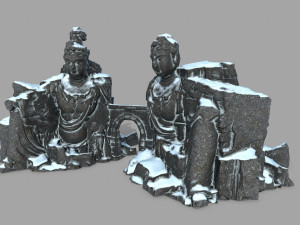 budha rock Modelo 3D
