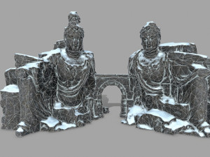 budha rock Modelo 3D