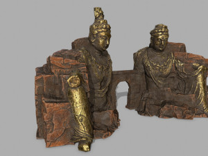 budha rock 3Dモデル