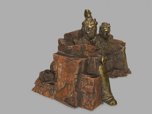 budha rock 3Dモデル
