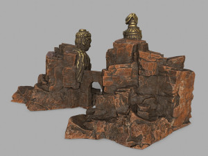 budha rock 3Dモデル