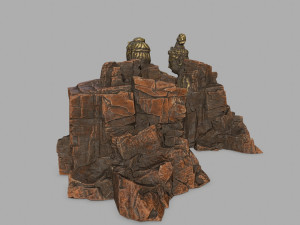 budha rock 3Dモデル