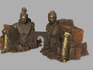 budha rock 3Dモデル