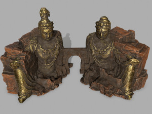 budha rock 3Dモデル