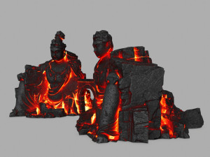 budha rock 3D Модель