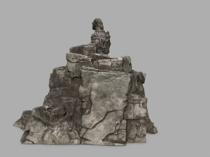 budha rocks Model 3D