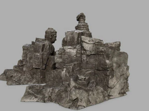 budha rocks 3D Model