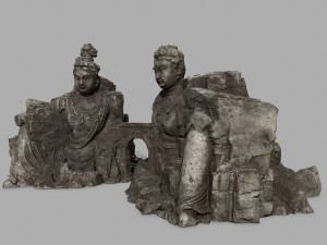 budha rocks Model 3D
