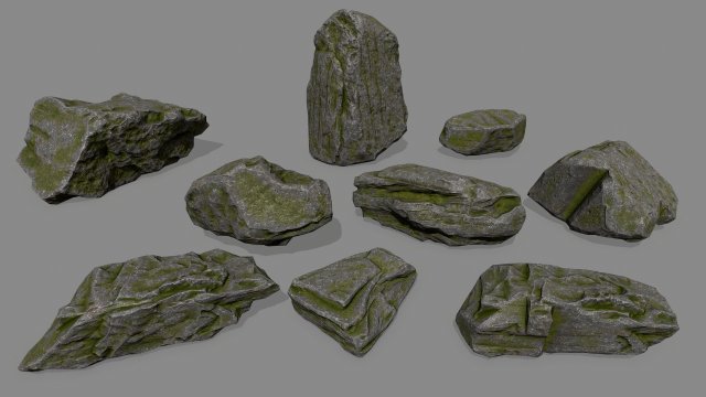rocks 3D Model .c4d .max .obj .3ds .fbx .stl .blend 