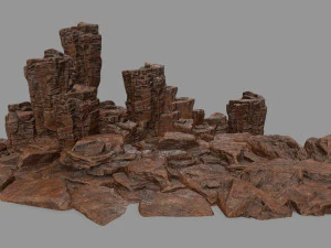 woestijnrots ingesteld 3D Model