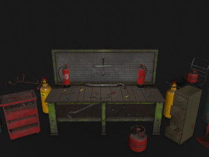 Garage set 3D मॉडल