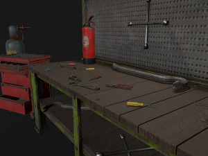 Garage set 3D Model