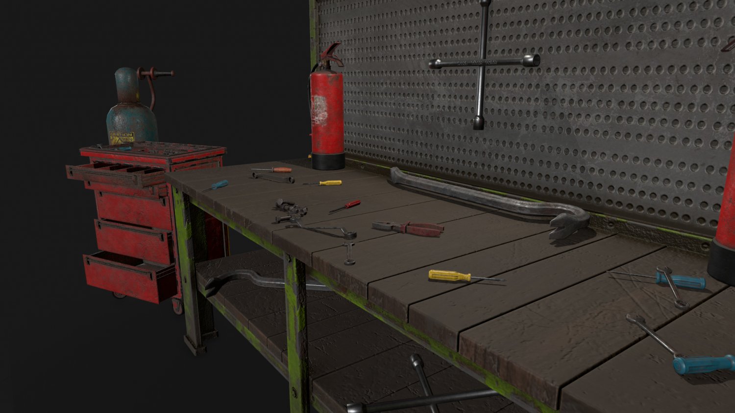 Garage set 3. 2d assets тележка. Стейшн для официантов лофт. Гараж 3d модель. Мастерская 3д модель.