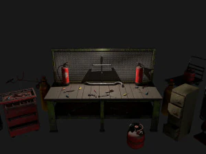 Garage set 3D Model