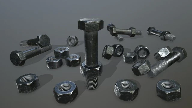 bolts 3D Model .c4d .max .obj .3ds .fbx .stl .blend 