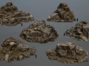 skały Model 3D