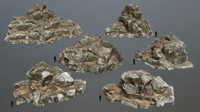 rocks 3D Model .c4d .max .obj .3ds .fbx .stl .blend 