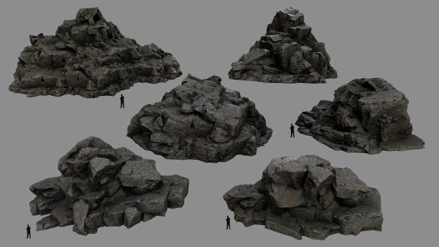 rocks Modelo 3D .c4d .max .obj .3ds .fbx .stl .blend 