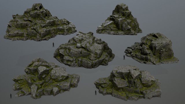 rocks 3D Model .c4d .max .obj .3ds .fbx .stl .blend 