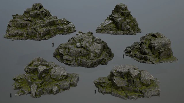 rocks 3D Model .c4d .max .obj .3ds .fbx .stl .blend 