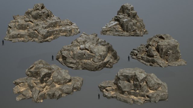 rocks 3D 模型 .c4d .max .obj .3ds .fbx .stl .blend 