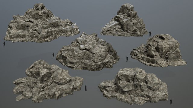 rocks Modelo 3D .c4d .max .obj .3ds .fbx .stl .blend 