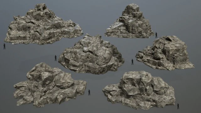 rocks 3D Model .c4d .max .obj .3ds .fbx .stl .blend 