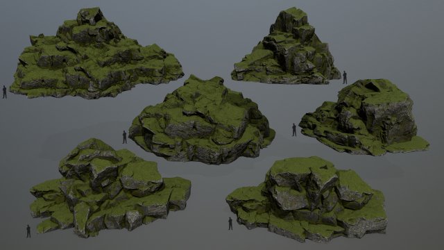 rocks 3D Model .c4d .max .obj .3ds .fbx .stl .blend 