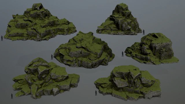 rocks 3D Model .c4d .max .obj .3ds .fbx .stl .blend 