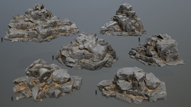 rocks 3D 모델 .c4d .max .obj .3ds .fbx .stl .blend 