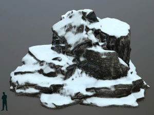 snow rocks 3D Model