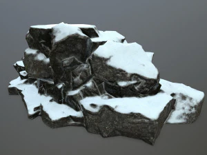 snow rocks 3D Model