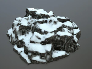 snow rocks 3D Model