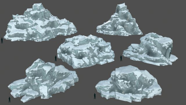 iceberg Modello 3D .c4d .max .obj .3ds .fbx .stl .blend 