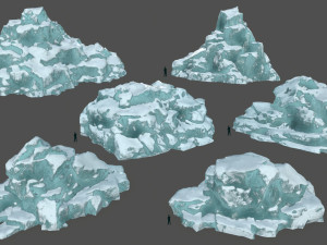 ice rocks Modèle 3D