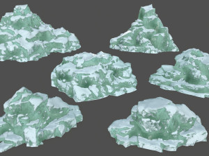 ice rocks 3D मॉडल