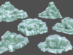 skały lodowe Model 3D
