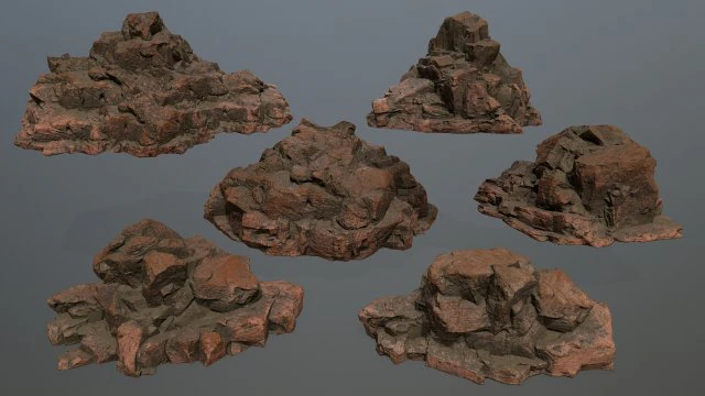 rocce Modello 3D .c4d .max .obj .3ds .fbx .stl .blend 