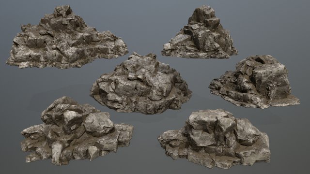rocks 3D 模型 .c4d .max .obj .3ds .fbx .stl .blend