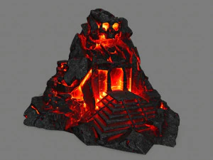 ворота из лавового черепа 3D Модель