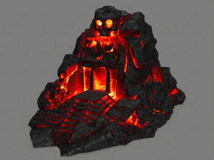 puerta del cr&aacute;neo de lava Modelo 3D