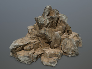 desert rock set 3D मॉडल