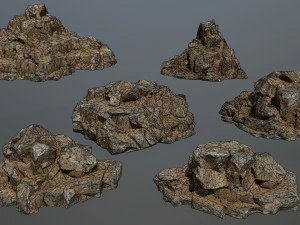 desert rock set 3D Model
