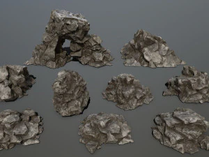 conjunto de pedras Modelo 3D