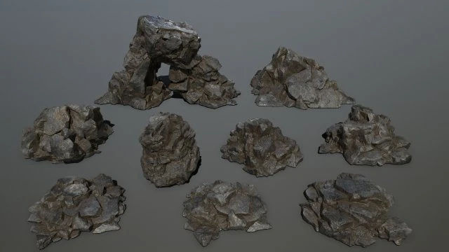 rocks 3D Model .c4d .max .obj .3ds .fbx .stl .blend 