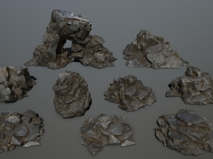 rocks 3D मॉडल