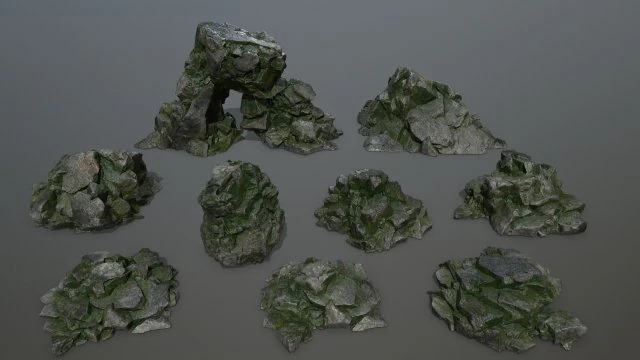 rocks 3D Model .c4d .max .obj .3ds .fbx .stl .blend 
