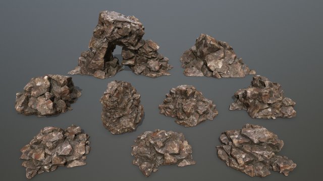 rocks Model 3D .c4d .max .obj .3ds .fbx .stl .blend 