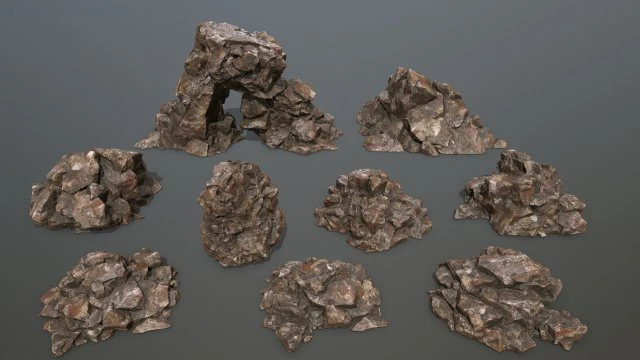 rocks 3D Model .c4d .max .obj .3ds .fbx .stl .blend 