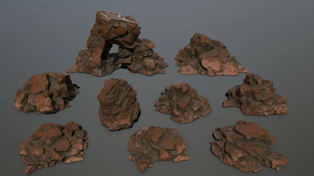 rocks 3D Model .c4d .max .obj .3ds .fbx .stl .blend 